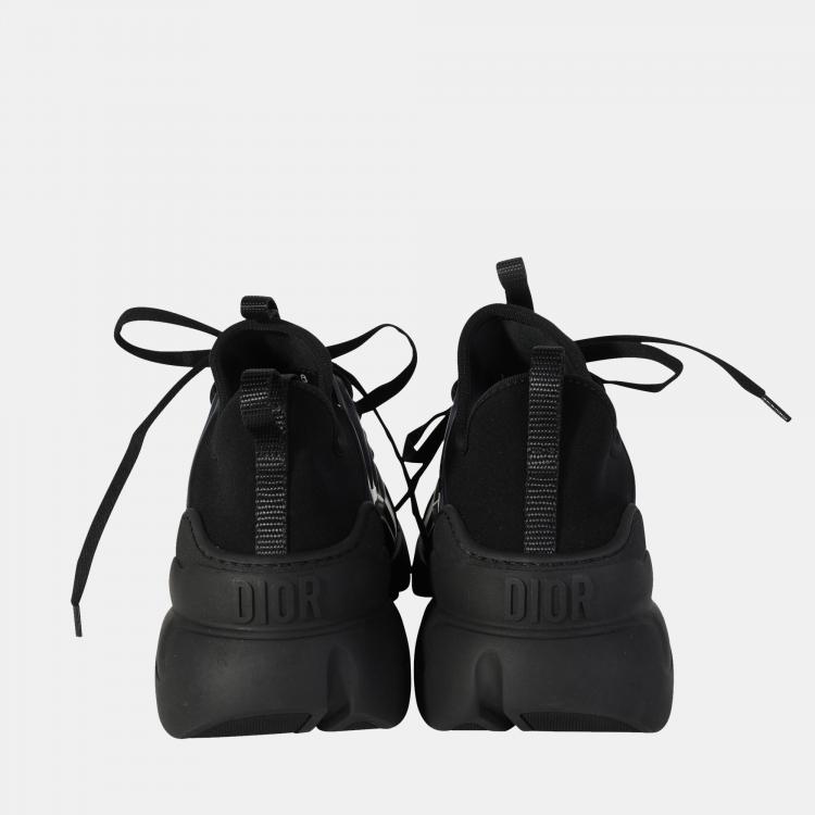 مملوكة مسبقًا Dior Black Technical Fabric D-Connect Sneakers EU 39