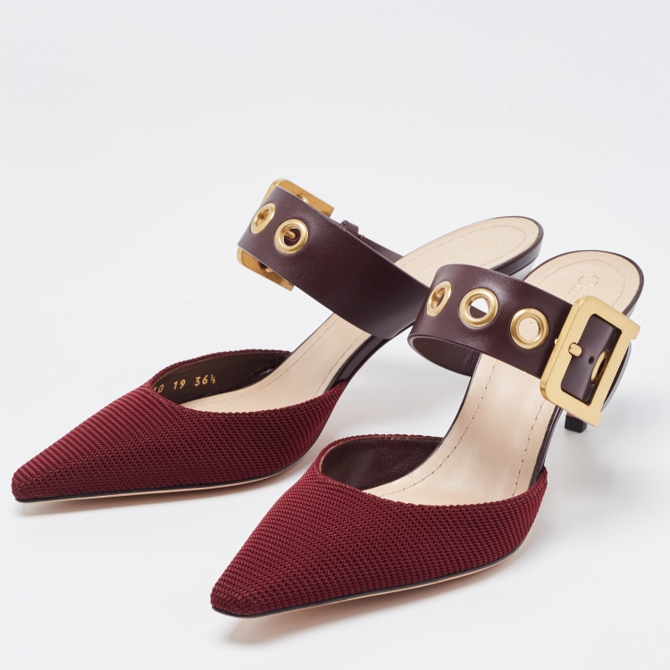 Dior best sale burgundy sandals