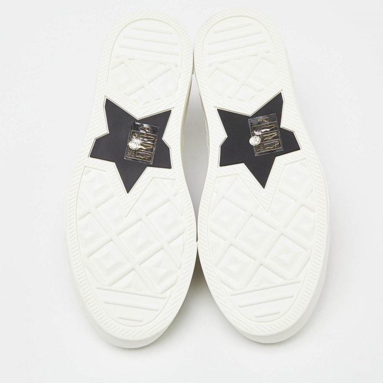 Pre Owned Dior Beige Floral Embroidered Canvas Walk'n'Dior Sneakers Size 36.5