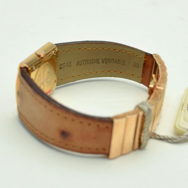Pre Owned Christian Dior Black Gold Plated SS Ladies Wristwatch
