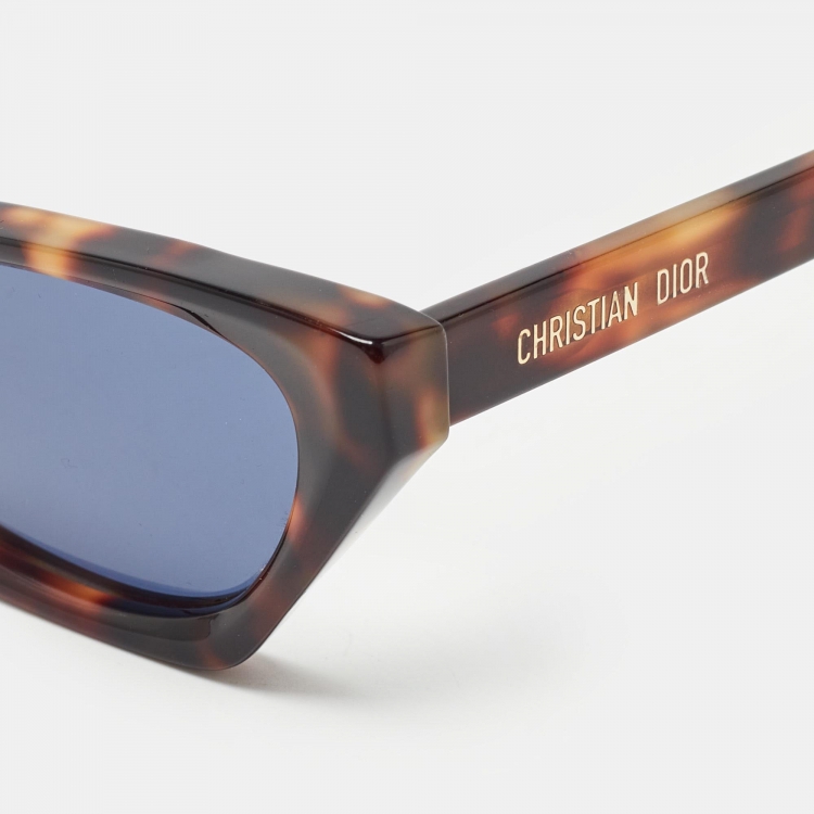 Pre Owned Dior Tortoise DiorMidnight B1L Cat Eye Sunglasses