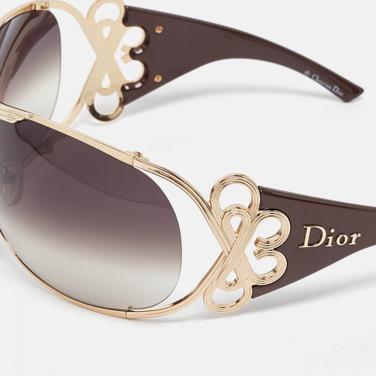 مملوكة مسبقًا Dior Brown Gradient Diori Shield Sunglasses