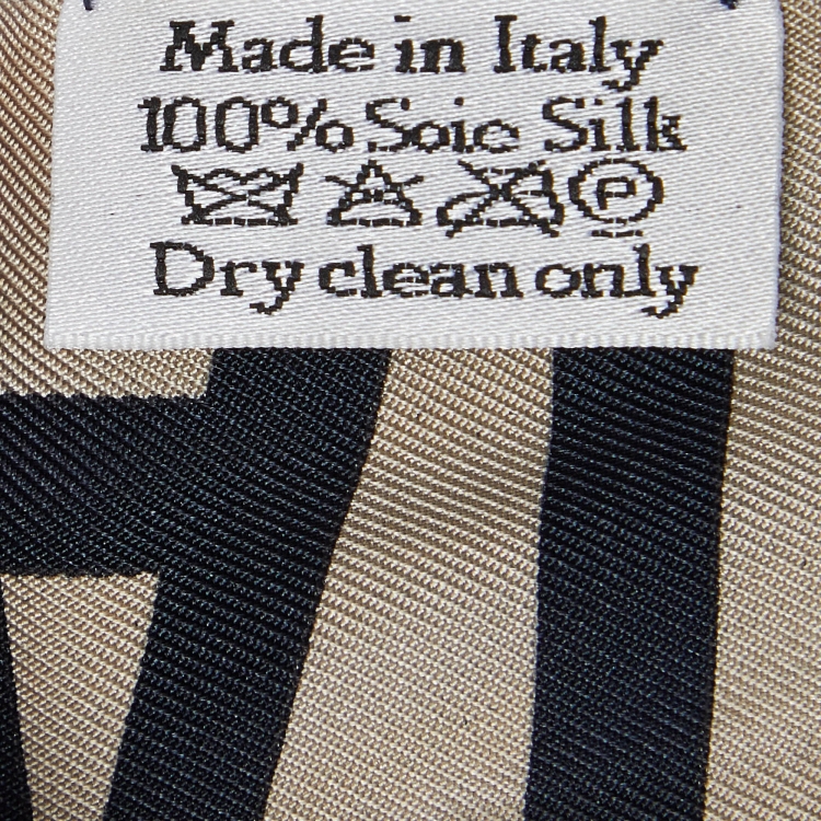 Pre Owned Dior Navy Blue/Beige J'Adior Oblique Silk Mitzah Scarf