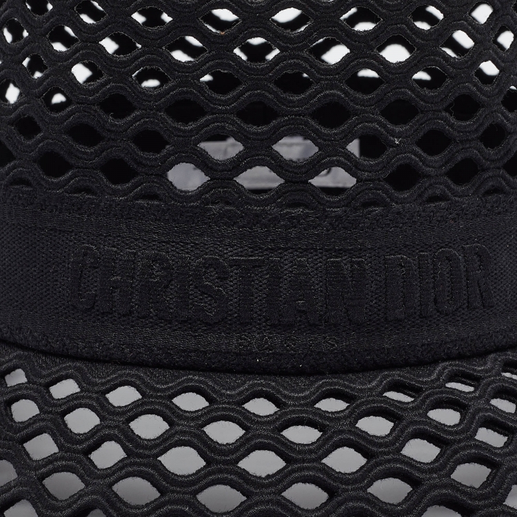 Pre Owned Dior Black Mesh Bucket Hat 