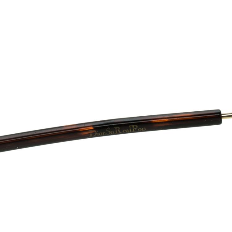 Pre Owned Dior Yellow Dior So Real Pop Round Sunglasses