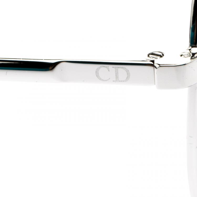 Pre Owned Dior Blue/Silver 010KU  Split1 Aviator Sunglasses