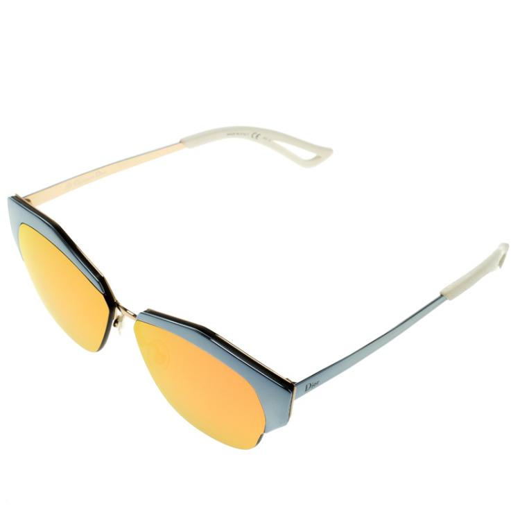 Pre Owned Dior Orange Mirrored I29UZ Sunglasses
