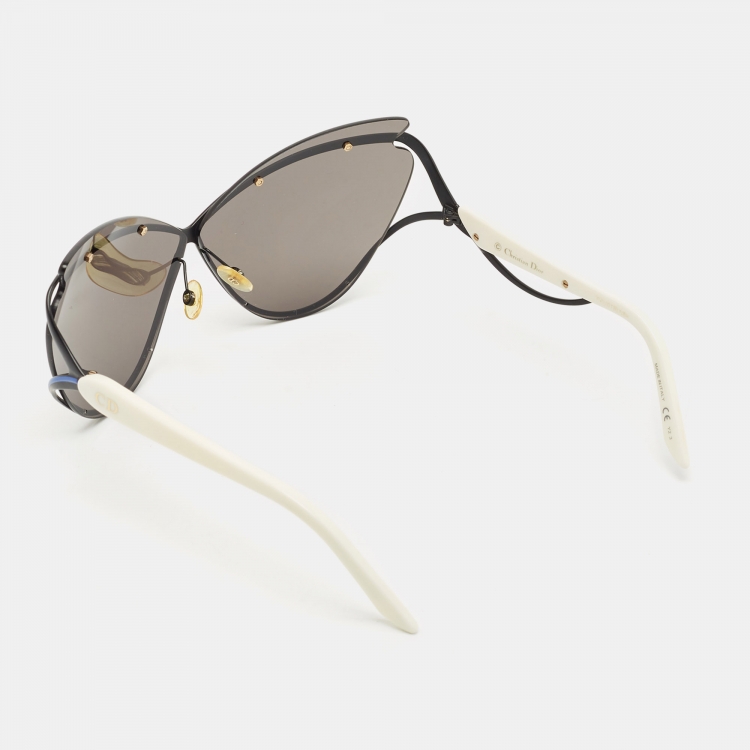Pre Owned Dior Black/White Audacieuse1 Butterfly Sunglasses