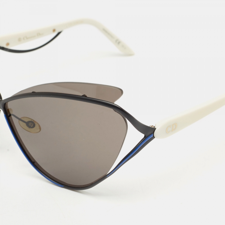 Pre Owned Dior Black/White Audacieuse1 Butterfly Sunglasses