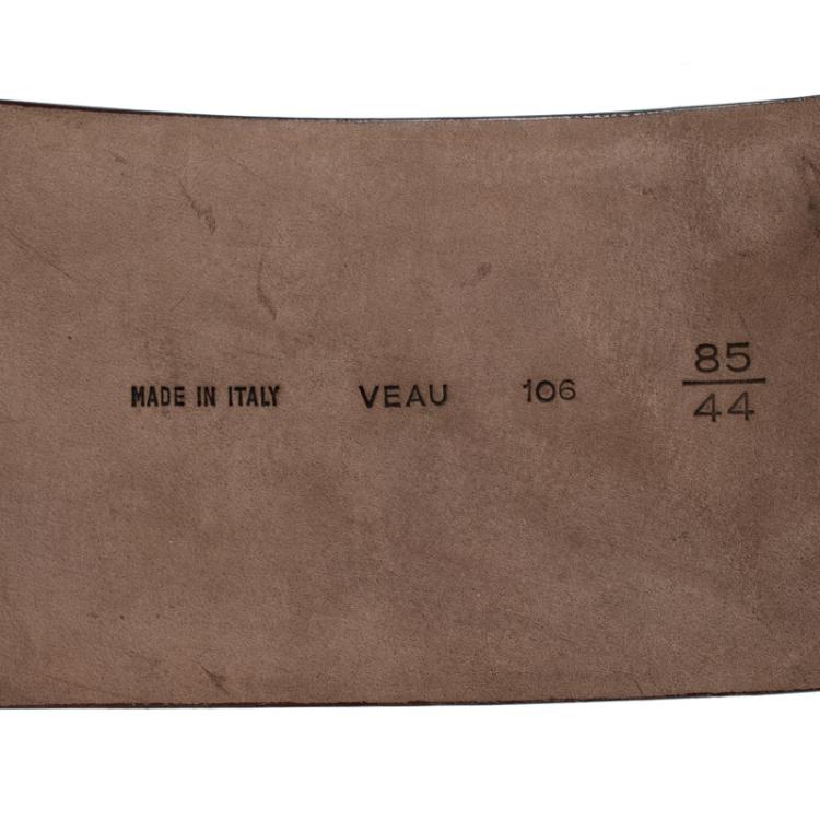 مملوكة مسبقًا Dior Red Leather Logo Embellished Waist Belt 85cm