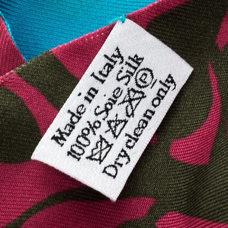 Pre Owned Dior Multicolor Printed Silk Bandeau Scarf