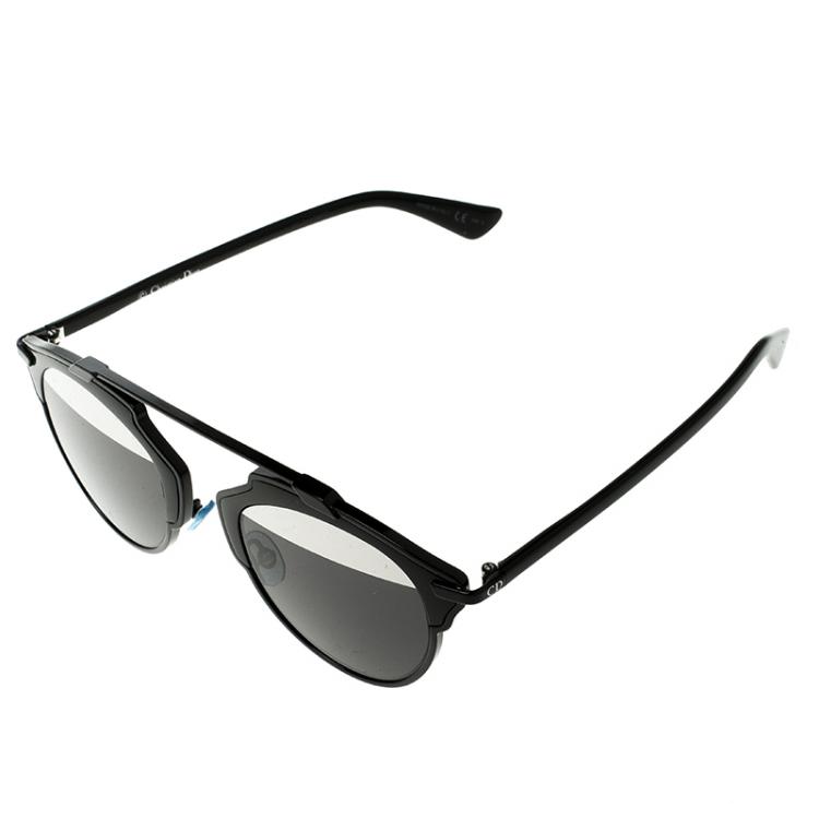 Pre Owned Dior Black BOYMD So Real Round Sunglasses 