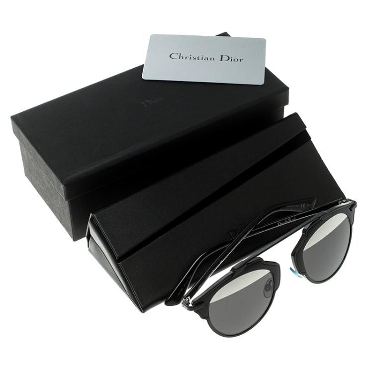 Pre Owned Dior Black BOYMD So Real Round Sunglasses 