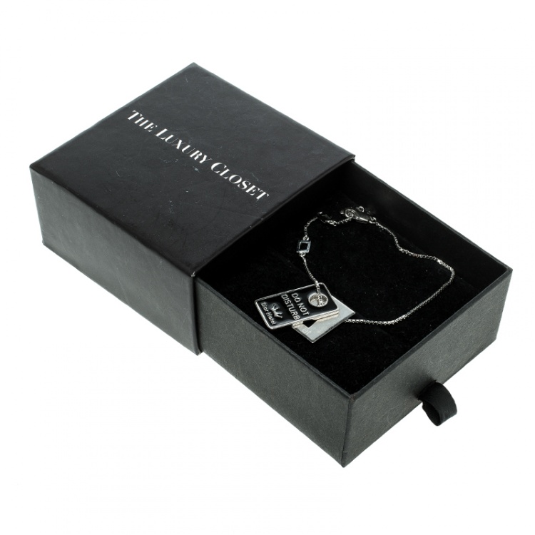 Pre Owned Dior Secret Tag Enamel Silver Bracelet