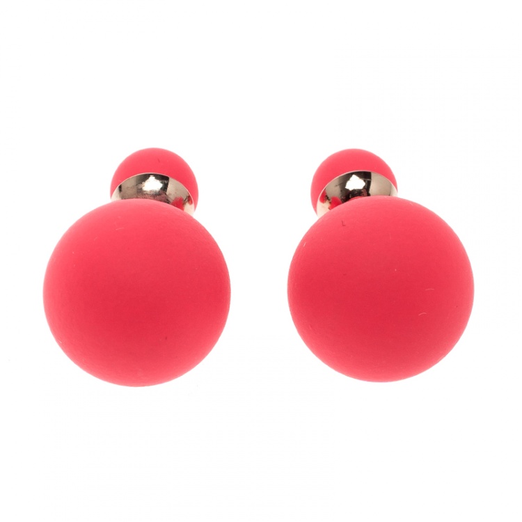Pre Owned Dior Mise en Dior Tribales Pink Stud Earrings