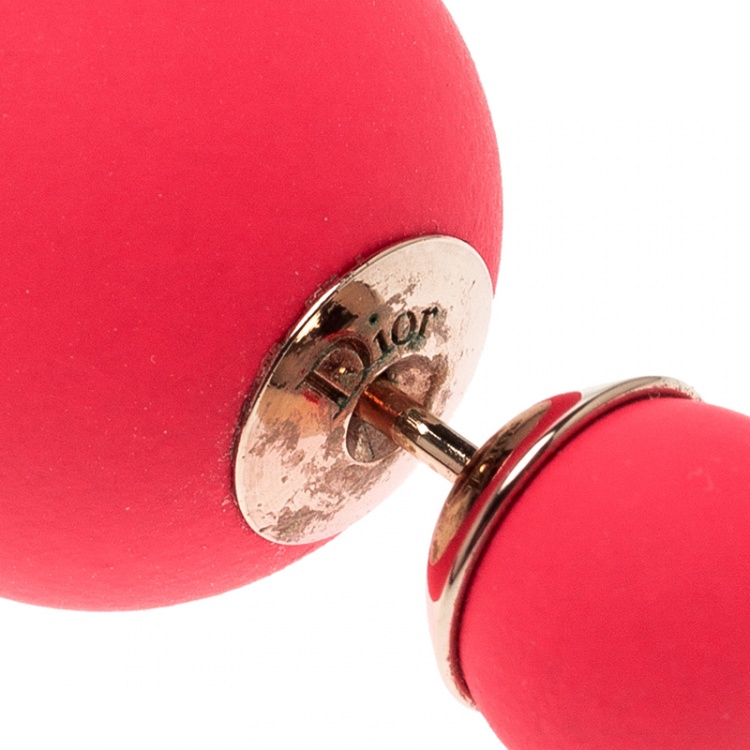 Pre Owned Dior Mise en Dior Tribales Pink Stud Earrings