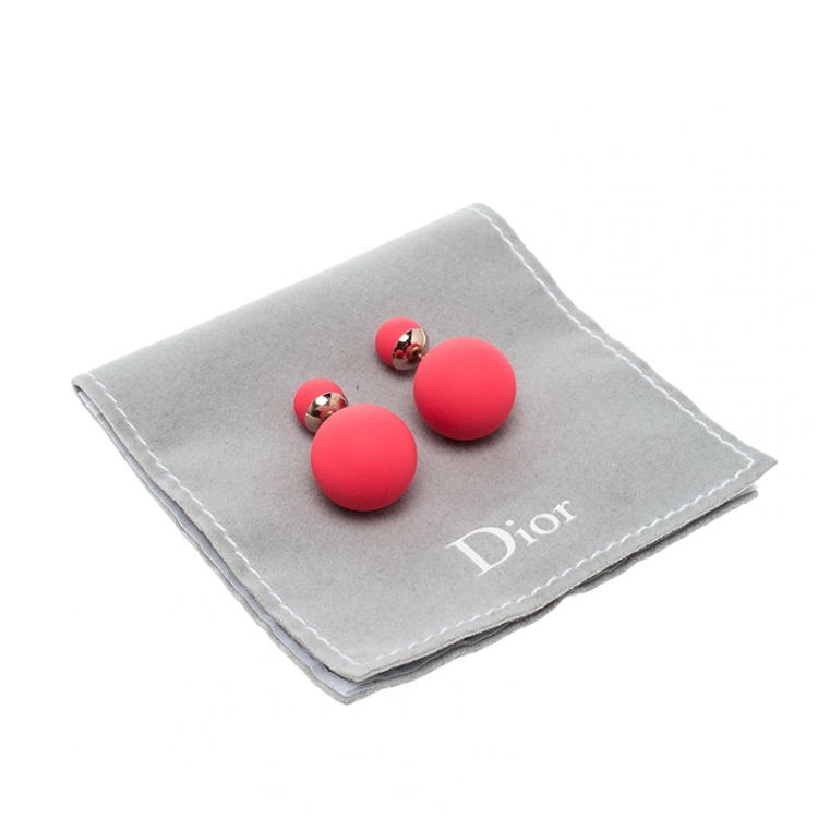 Pre Owned Dior Mise en Dior Tribales Pink Stud Earrings
