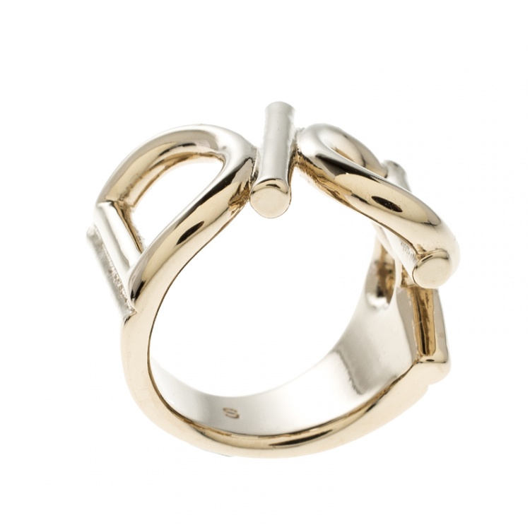 Pre Owned Dior Gold Tone Ring Size 50.5