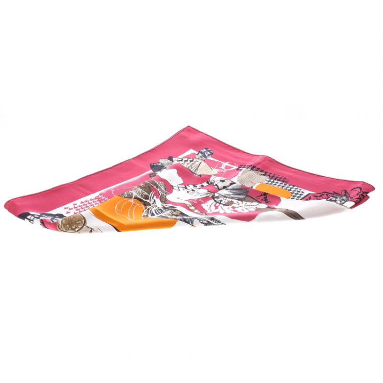 Pre Owned Dior Silhouette Printed Silk La Collection de Christian Dior Scarf