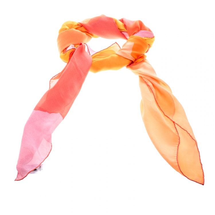 مملوكة مسبقًا Dior Multicolor Printed Silk Square Scarf