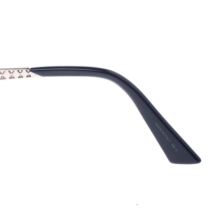 Pre Owned Dior Rose Gold/Blue S8R0J Mirror Diorama Mini Clubmaster Sunglasses