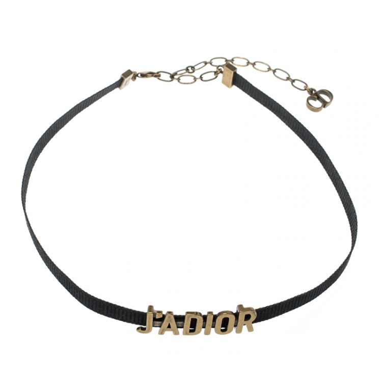 Pre Owned "J'ADIOR" Gold-Tone Finish Aged Metal Choker