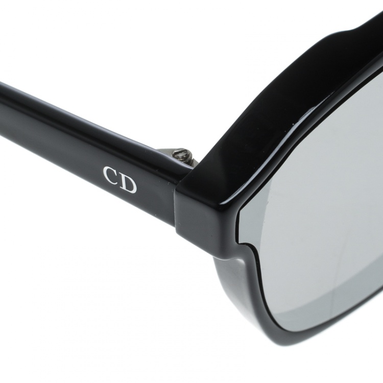 Pre Owned Dior Silver/Black 8070T Dior Abstract Wayfarer Sunglasses