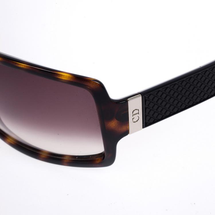 Pre Owned Dior Brown Black-Tie Rectangle Womens Sunglasses
