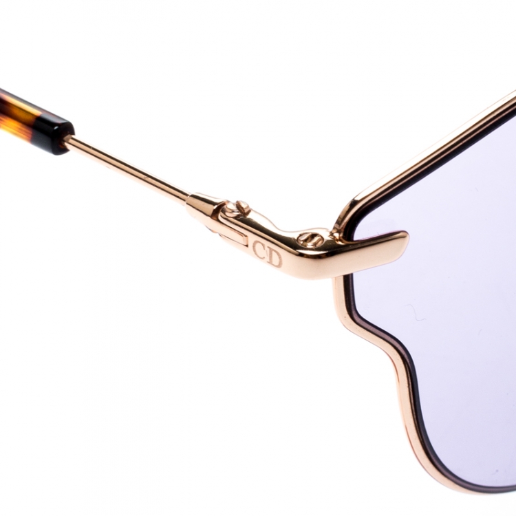 Pre Owned Dior Gold/Purple 06JU1 So Real Pop Round Sunglasses