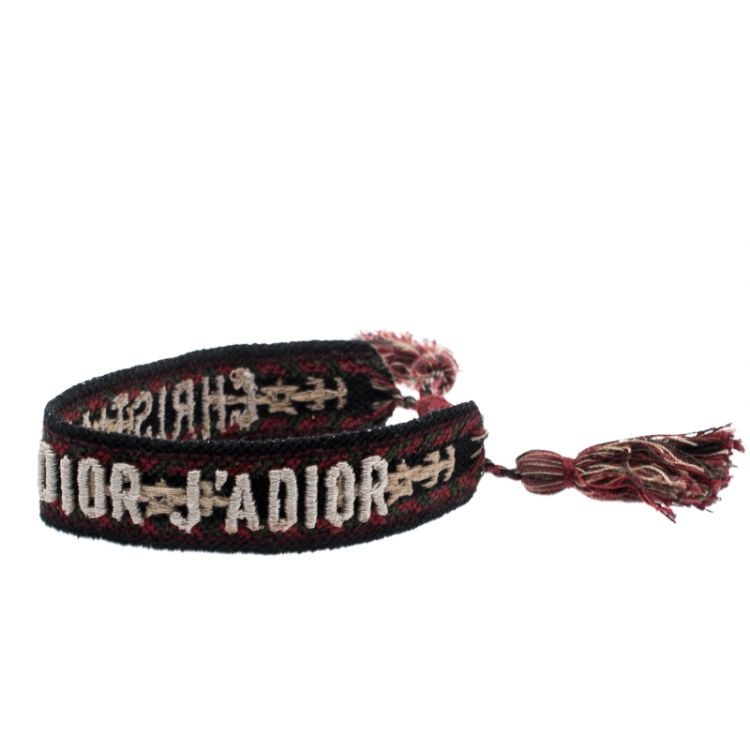 Pre Owned Dior J'Adior Multicolor Woven Tasseled Bracelet