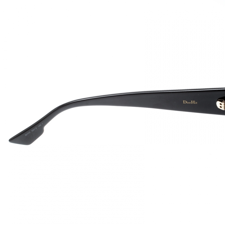 Pre Owned Dior Homme Black / Grey Mirrored Gradient 8070T Dior Hit Square Sunglasses