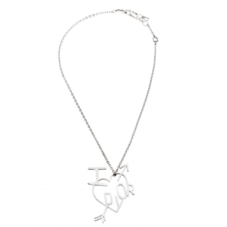LA LUNE】Vintage Christian Dior Heart-shaped Necklace with Rhinestones -  Shop LA LUNE Vintage: Antiques from Japan Necklaces - Pinkoi