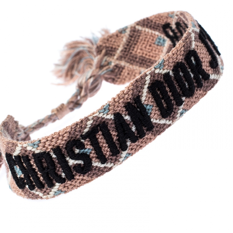 Pre Owned Dior J'Adior Multicolor Woven Adjustable Tassel Bracelet