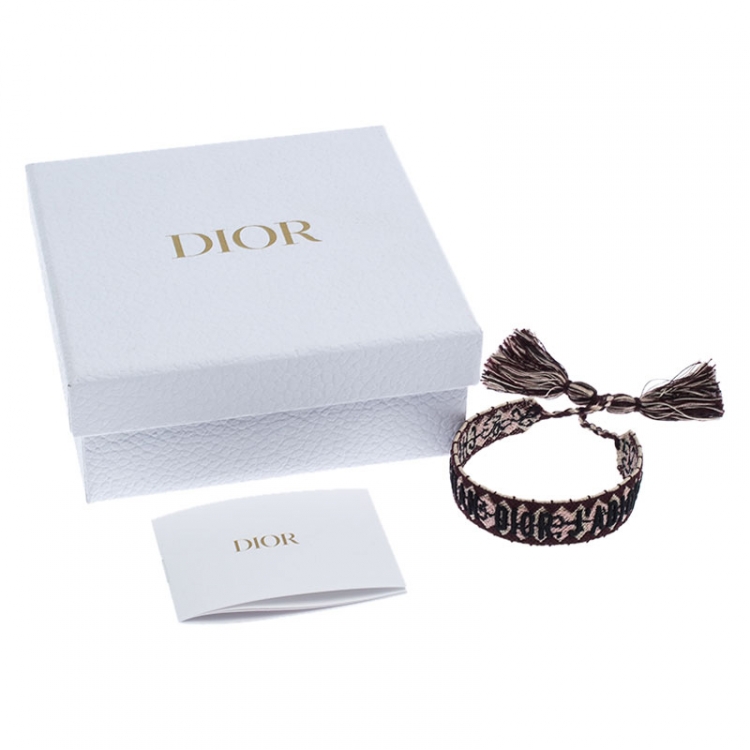 Pre Owned Dior J'Adior Multicolor Woven Adjustable Tassel Bracelet