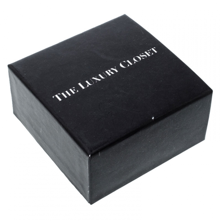 Pre Owned Dior Blue Stone Crystal Antique Gold Tone Necklace