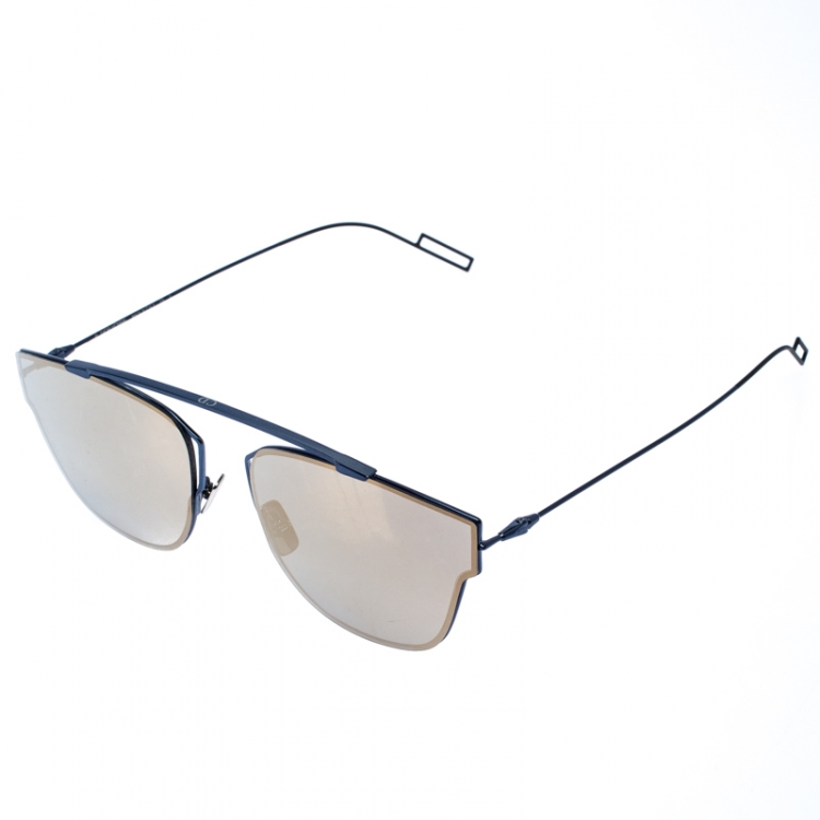 Pre Owned Dior Blue Homme Mirror Sunglasses