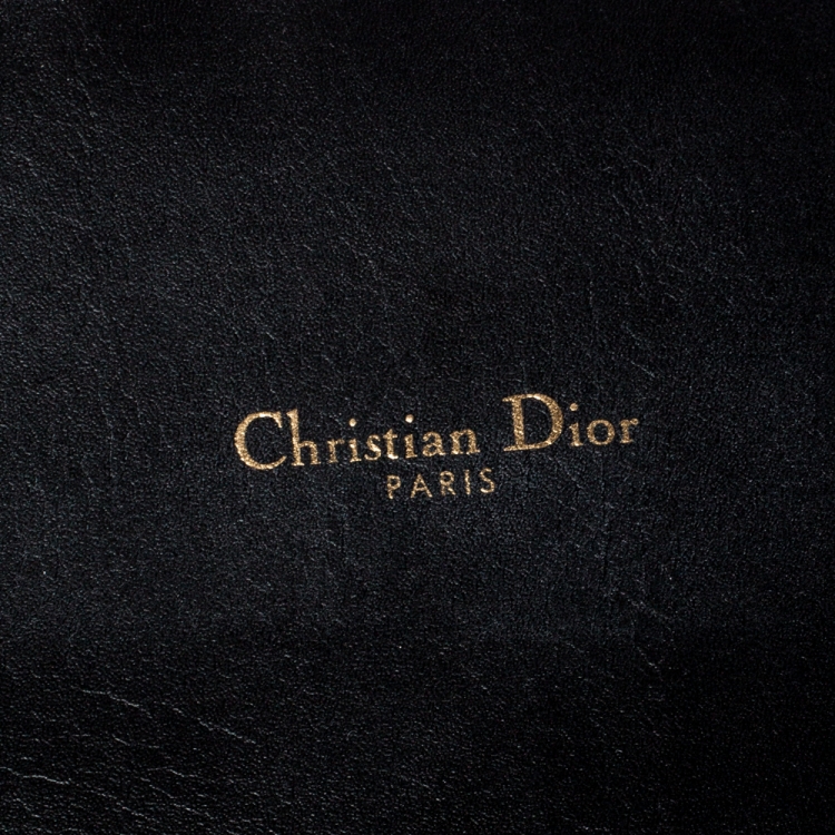 مملوكة مسبقًا Dior Black Leather Saddle Belt 75CM