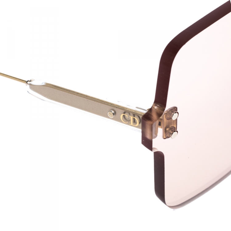 Pre Owned Dior Pink/Gold DiorColorQuake 1 Sunglasses