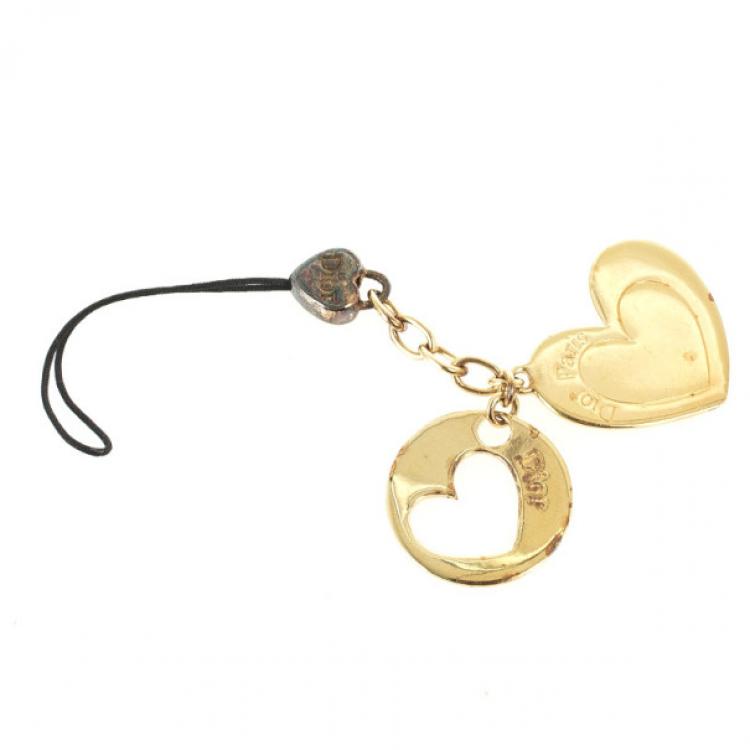 Pre Owned Christian Dior Heart Phone Charm