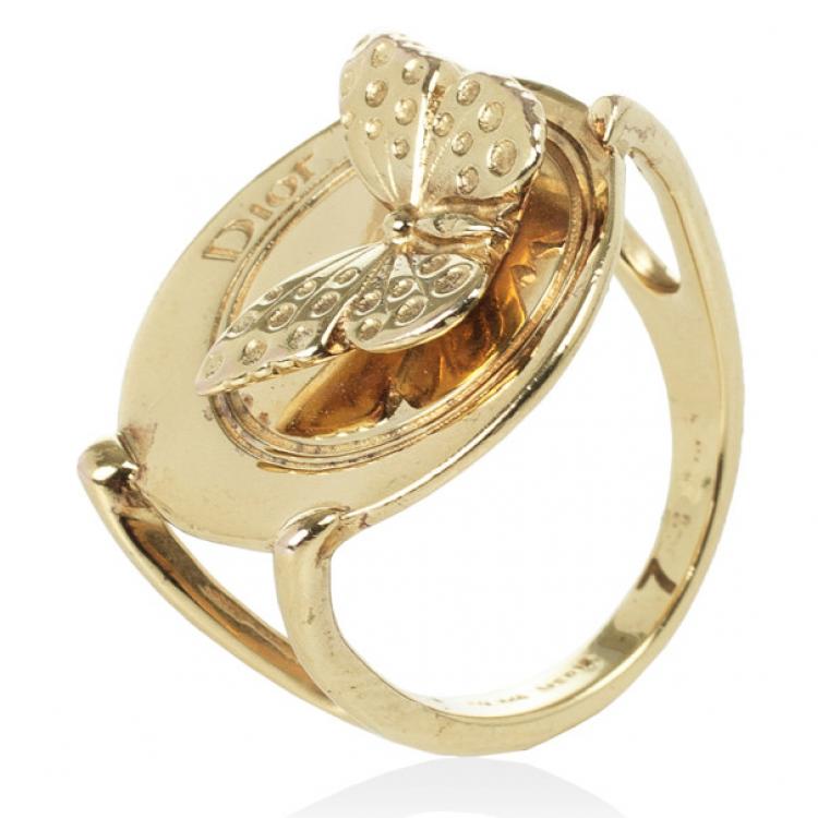 dior butterfly ring