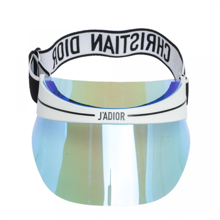 Pre Owned Christian Dior Black/White Dior Club1 Sun Visor