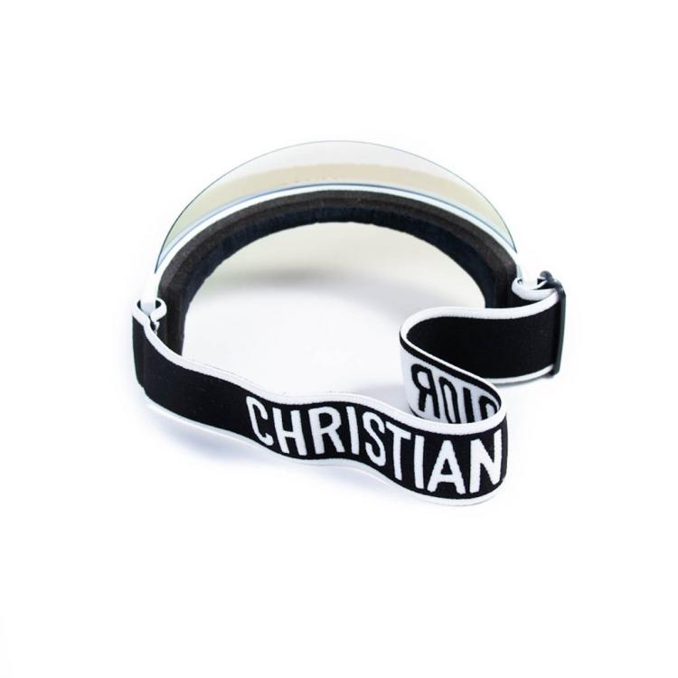 Pre Owned Dior Black/White Dior Club1 Sun Visor