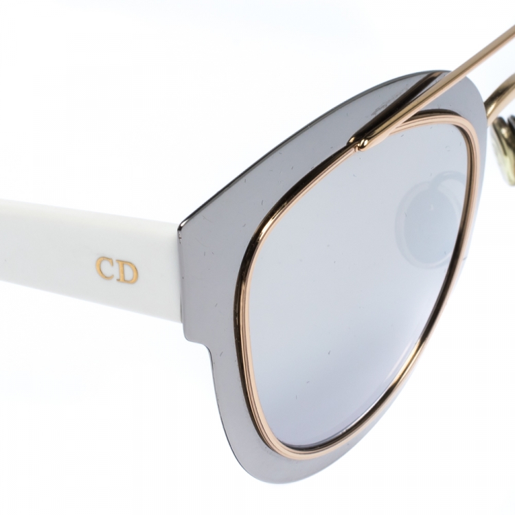 Pre Owned Dior Silver Mirror Gradient LMJ96 DiorChromic Sunglasses