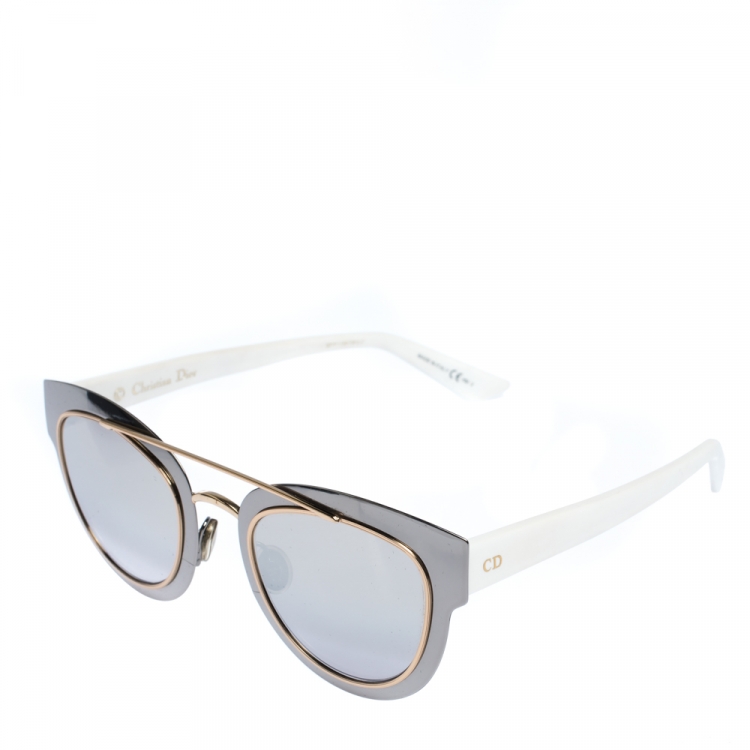 Pre Owned Dior Silver Mirror Gradient LMJ96 DiorChromic Sunglasses