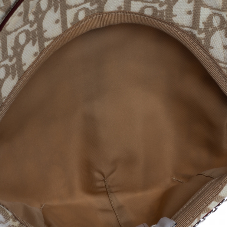 Pre Owned Dior Beige Charms Trim Diorissimo Paper Boy Beret Hat