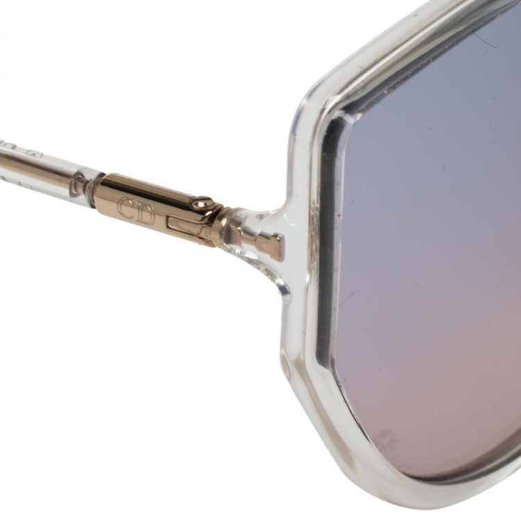 Pre Owned Dior Clear / Bicolor Gradient DiorSoStellaire4 Cat Eye Sunglasses