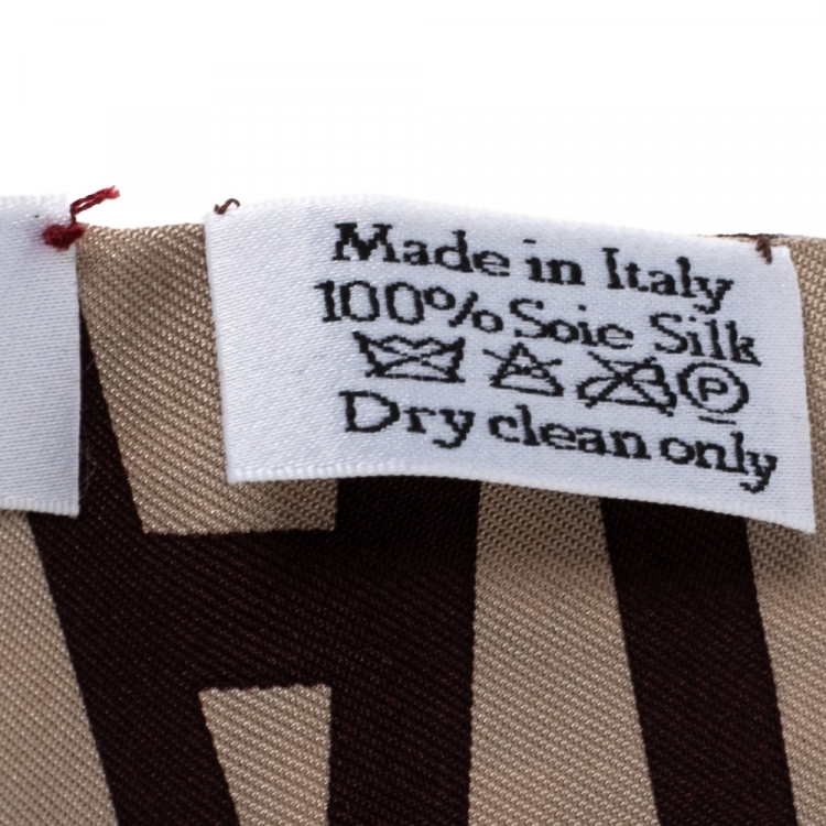 Pre Owned Dior Brown J'Adior Diorissimo Silk Bandeau Scarf