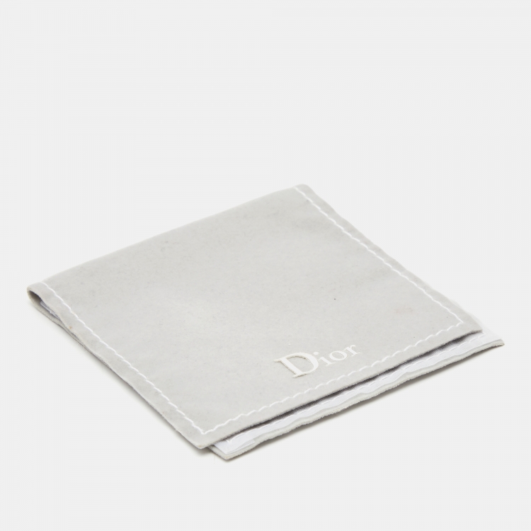 Pre Owned Dior Oblique Crystal Silver Tone Bracelet