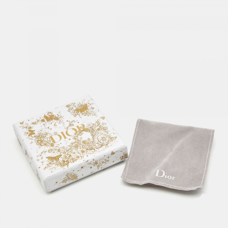 Pre Owned Dior J'adior Crystal Gold Tone Earring 