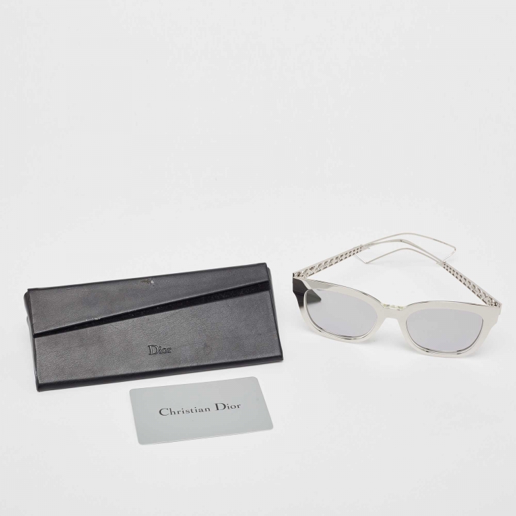 Pre Owned Dior Silver Mirrored Diorama Wayfarer Sunglasses